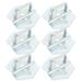 6 Pcs Tool Hanging Board Hook Storage Rack Single Oblique Double Wrench Shelf Accessories Hole 6pcs (double ) Hooks for Pegboard Heavy Duty Metal Tools