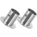 2 Pcs Armoire Wardrobe Closet Curtain Rod Bathroom Rod Holder Tension Rod Holder Closet Brackets with Rod Holder Closet Pole Bracket Flange Mount Pipeline Stainless Steel