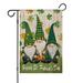 St.Patrick s Day Yard Flags Holiday Garden Flag Gnome Shamrock Clovers Welcome Spring Outdoor Flag 12.5 Ã—18 Burlap Vertical Double Sided House Flag for Home Holiday Gift