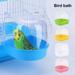 Easy to Clean Bird Bath Tub Transparent Bird Bathtub for Small Birds Parrot Easy to Clean Convenient Bath Bathroom