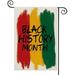 colorlife Black History Month African Garden Flag Vertical Double Sided Worthwhile Commemoration National Party Yard Outdoor Decoration 12.5 x 18 Inch