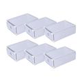 10PCS Plastic Crate Storage Clear Drawer Shoe Boxes Stackable Foldable Shoes Case Home Wardrobe Thicken Shoebox Size 31*20*11 (White)