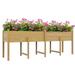 Outsunny Extra Large Wooden Planter Box with Legs & Drain Holes