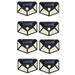 8Pack Solar LED Light Outdoor Solar Light PIR Motion Sensor Wall Light Waterproof Solar Powered Sunlight for Garden