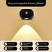 LED Wall Sconce Motion Sensor 3 Color Sunset Wall Lamp for Bedroom Wall Light Rechargeable Picture Lights Black
