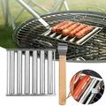YOZGXEG Hot Dog Roller Sausage Roller Rack Stainless Steel Barbecue Hot Dog Rack Sausage Grill Rack Barbecue Hot Dog Roll Stainless Steel Sausage Roll Rack For Evenly Cooking Hot Dogs