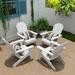 WestinTrends Tuscany Outdoor Folding Adirondack Seashell Chair (Set of 4) White