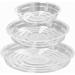 18 Pack Clear Plastic Plant Saucers (6 inch/ 8 inch/ 10 inch) Drip Trays Plant Plate Dish for Indoor Planters Flower Pots