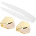 Hip Hop Hip Hop Single Grill Cap Shiny Caps for Mouth Decoration Accessories ( Golden ) 2pcs