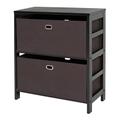 Winsome Wood Torino 3-PC Storage Shelf Set w/ Fabric Baskets