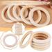 Mortilo Office&Craft&Stationery 70mm Crafts Wooden DIY 10PC Circles Wooden Connectors Natural Rings Home DIY Multicolor Home & Garden Gift