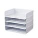 OUNONA Stackable Paper Tray Office Paper Letter Tray Vertical Paper Tray Desk File Organizer Document Holder