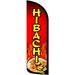 Hibachi Premium Windless Stay-Open Feather Swooper Flag Banner Kit: 15 Pole Set Galvanized Steel Stake