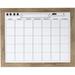 Beatrice Framed Magnetic Dry Erase Monthly Calendar 23X29 Rustic Brown