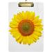 Coolnut Sunflower Closeup Floral Clipboards for Kids Student Women Men Letter Size Plastic Low Profile Clip 9 x 12.5 in Golden Clip