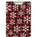 Coolnut Red Buffalo Plaid Snowflakes Christmas Clipboards for Kids Student Women Men Letter Size Plastic Low Profile Clip 9 x 12.5 in Silver Clip