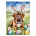 Dogue de Bordeaux Easter Egg Hunt House Flag 28 in x 40 in