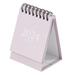 Farfi Mini Desk Calendar Spiral Coil Page Turning Date Recording 12 Monthly Calendar for Planing Event Log Portable Simple Style Plan Book Year of 2024 Calendar Table Decoration (Dusty Pink)