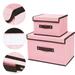 LSLJS 2 Pcs Clothes Storage Bins Closet Organizers and Storage Linen Fabric Foldable Storage Boxes with Lids & Reinforced Handles Stackable Storage Cube Containers Baskets for Clothes Toys
