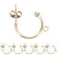 NUOLUX 6Pcs Earring Hooks Metal Earring Hooks Dangle Earrings Making Earring Hooks DIY Earring Material