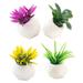 4 Pcs Artificial Flower Pot Models Artificial Plants Adorns Doll House Accessories Room Decoration Mini House Decoration