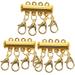 3pcs Multi Strand Magnetic Lock Clasps 4 Strand Slide Clasps Bracelet Connectors Tube Clasps For Necklace Bracelet Jewelry