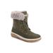 Women's Winnie Waverly Bootie by MUK LUKS in Olive (Size 7 1/2 M)