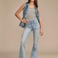 Lucky Brand High Rise Stevie Flare - Women's Pants Denim Flare Flared Jeans in Aquarius, Size 34 x 32