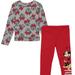Disney Matching Sets | Little Girls Minnie Legging And Long Sleeve T-Shirt Set, 2 Piece, 6 | Color: Gray/Red | Size: 6g