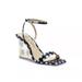 Jessica Simpson Shoes | Jessica Simpson Aysie Daisy Wedge Clear Sandals Size 7.5m | Color: Blue | Size: 7.5