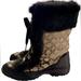 Coach Shoes | Coach 1941 Jennie Q522 Rabbit Fur Women's Winter Snow Boots Warm Size 8 | Color: Black/Brown | Size: 8