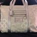 Coach Bags | Coach Signature Fabric Tote. A Few Times Still In Great Gently Used Condition. | Color: Silver/White | Size: Os