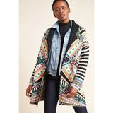 Anthropologie Sweaters | Anthropologie Aldo Martins Josefana Jacquard Sweater Coat Cardigan Medium Nwt | Color: Black/Pink | Size: M