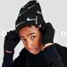 Nike Accessories | Kids' Nike Swoosh Repeat Allover Print Beanie And Gloves Set | Color: Black | Size: Osb