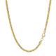 NKlaus Necklace 42 cm - 50 cm Byzantine Chain 925 Silver Yellow Gold Plated 4 Way Diamond Necklace, Gold