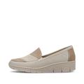 Rieker 53785 Doris Wedge Heel Leather Slip on Shoes (Beige, UK Footwear Size System, Adult, Women, Numeric, Medium, 4)