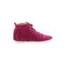 Christian Louboutin Sneakers: Pink Solid Shoes - Women's Size 39.5 - Round Toe