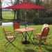 Ebern Designs Jandreau Market Umbrella Metal in Orange | 120" | Wayfair EC1FC17AB0544DE4893BE3F1F93879CE