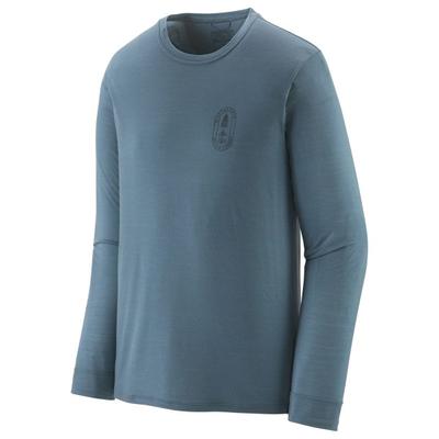 Patagonia - L/S Cap Cool Merino Graphic Shirt - Merinoshirt Gr XL blau/grau