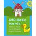 Basic Words Cartoons Flash Cards Bilingual English Chinese Easy learning baby first book with card games like ABC alphabet Numbers Animals to for toddlers kids to beginners adults