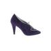 Lulu Guinness Heels: Slip-on Stilleto Cocktail Party Purple Print Shoes - Women's Size 36 - Peep Toe