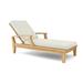 Brianna Teak Outdoor Chaise Lounge with Arms & Wheels