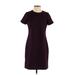 Calvin Klein Casual Dress - Sheath: Burgundy Solid Dresses - Women's Size 4