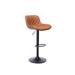Coating Base bar stools Brown counter stools Fabric swivel stools