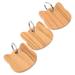 3Pcs Wooden ID Tag for Dog Cat Pet Dog Tag Dog Collar ID Tag Cat Head Shaped Pet Tag