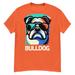 Bulldog Pride T-Shirt: Must-Have Wear for Bulldog Fans and Pet Lovers white (Orange S)