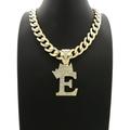 Dog Cat Gold Plated Alloy Cubic Zirconia Initial 16 ~ 30 Cuban Chain Necklace