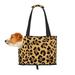 TEQUAN Foldable Dog Purse Carrier Collapsible Leopard Print Cool Background Prints Pet Travel Tote Bag for Small Cat Puppy Waterproof Dog Soft-Sided Carriers