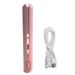 USB Cable Mini Portable Hair Straightener for Straight and Curling Dual-Use Curling Irons for Students Pink