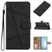 Cowithday iPhone 14 Flip Wallet Phone Case PU Leather Kickstand Wrist Strap Card Holders Photo Slots Shockproof TPU Inner Shell Magnetic Solid Color Case Cover for Apple iPhone 14 5G 6.1 Black